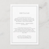 ミニマリスト・シルバー結婚タイポグラフィ詳細 エンクロージャーカード (正面)