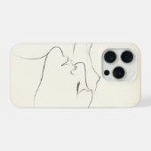 ミニマリスト シングルラインアート アブストラクト iPhoneケース (裏面横)