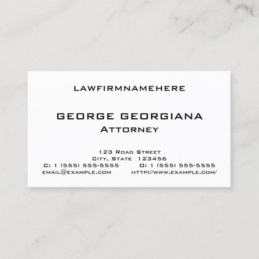 ミニマリスト、シンプル名刺 名刺 (正面)