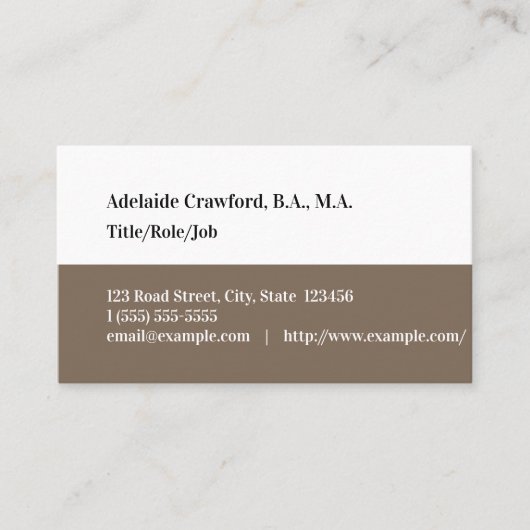 ミニマリスト、シンプル名刺 名刺 (正面)