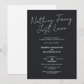 ミニマリスト シンプル おしゃれ カジュアル パーティー ブラック 招待状 (正面/裏面)