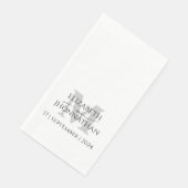 ミニマリスト シンプル グレー モノグラム 名前 日付 結婚式 (コーナー)