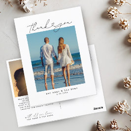 ミニマリスト シンプル スクリプト ハート ウェディング タイプライター ポストカード