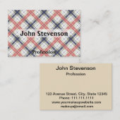 ミニマリスト、シンプル、プレイド 名刺 (正面/裏面)