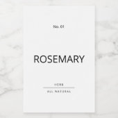 ミニマリスト・ジャー フードラベル (シングルラベル)