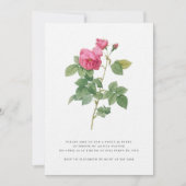 ミニマリスト スウィート16 ヴィンテージ ボタニカル フラワーズ 招待状 (正面)