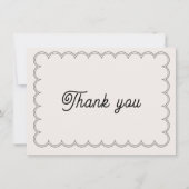 ミニマリスト スカロップエッジ ありがとうカード サンキューカード (正面)
