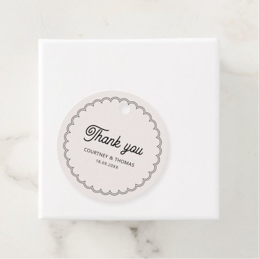 ミニマリスト スカロップエッジ ありがとうタグ フェイバータグ (インサイチュ)