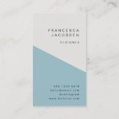 ミニマリスト・スカンジ |スカンジナビアの青モダン灰色 名刺 (裏面)