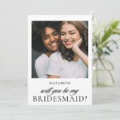 ミニマリスト スクリプト フォト 花嫁の提案 招待状 (スタンド正面)