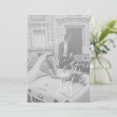 ミニマリスト スクリプト フラット セーブ・ザ・デート カード (スタンド正面)