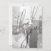 ミニマリスト スクリプト フラット フォト サンクス カード (正面)