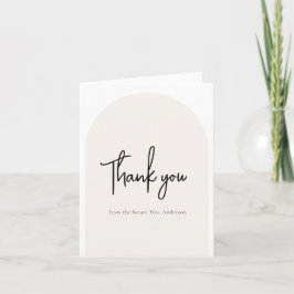 ミニマリスト スクリプト ブライダル シャワー サンクス カード