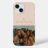 ミニマリスト・スクリプト・ベージュBFFSフォト Case-Mate iPhoneケース (裏面)