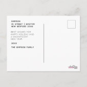 ミニマリスト・スクリプト・メリークリスマス シーズンポストカード (裏面)