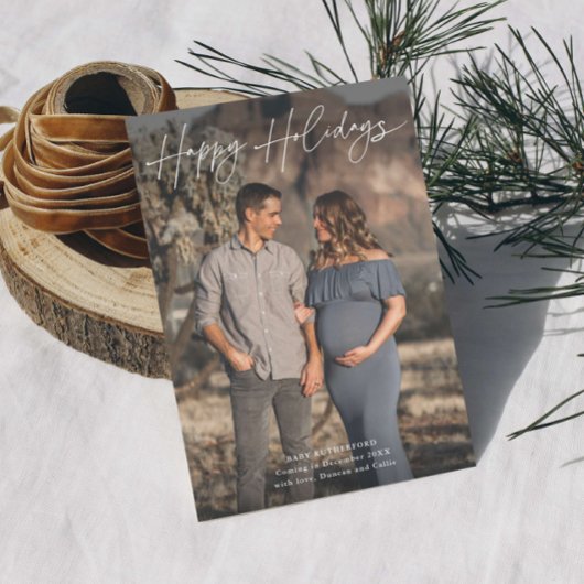 ミニマリスト スクリプト 妊娠 フォト シーズンカード