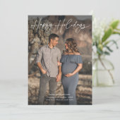 ミニマリスト スクリプト 妊娠 フォト シーズンカード (スタンド正面)