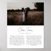 ミニマリスト スクリプト 結婚誓約書 & フォト ポスター (正面)