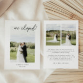 ミニマリスト スクリプト 3-フォト ウェディング エロープメント 案内状
