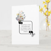 ミニマリスト・ストイック内平和図解入りの、写真付きの引用文 カード (黄色い花)