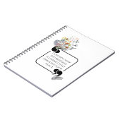 ミニマリスト・ストイック内平和図解入りの、写真付きの引用文 ノートブック (左側)