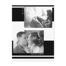 ミニマリスト ストライプ 黒と白のウェディング