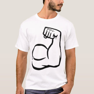 ミニマリスト ストロングアーム ラインアート Tシャツ