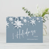 ミニマリスト スノーフレーク クリスマス グリーティング (スタンド正面)