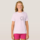 ミニマリスト スプリング キッズ 猫 Tシャツ (正面フル)