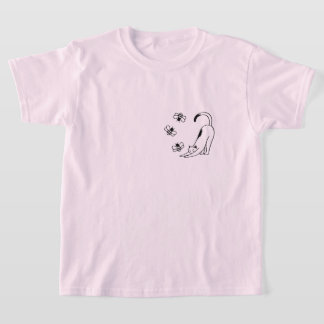 ミニマリスト スプリング キッズ 猫 Tシャツ