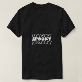 ミニマリスト・スプーキー - ハロウィンのタイポグラフィーアート Tシャツ
