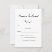 ミニマリスト スペイン語 ウェディング RSVP カード (正面)