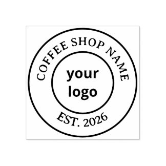 ミニマリスト スペシャルティコーヒーショップ カップ ロゴ ラバースタンプ