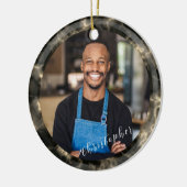 ミニマリスト スモーク クラウド ブラウン フォト セラミックオーナメント (左)