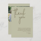 ミニマリスト セイジ ブライダルシャワー サンキューカード (正面/裏面)