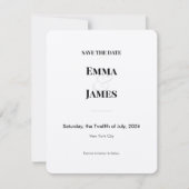 ミニマリスト＆セイヴ・ザ・デート｜結婚式カード セーブザデート (正面)