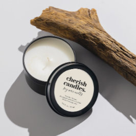 ミニマリスト ソイ キャンドル チン ベージュ ラベル