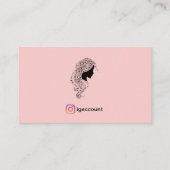 ミニマリスト ソフトピンク ヘアスタイリスト 名刺 (裏面)