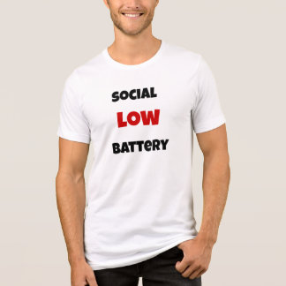 ミニマリスト ソーシャルバッテリー Tシャツ  内向的なユーモア