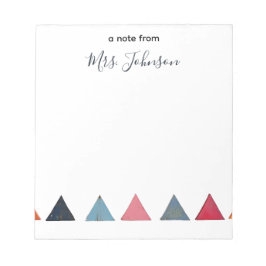 ミニマリスト タイニー トライアングル カスタム 教師ギフト ノートパッド
