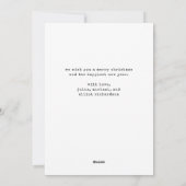 ミニマリスト タイプライター フォト ホリデー カード (裏面)