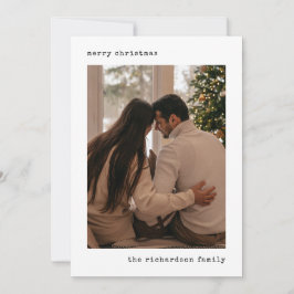 ミニマリスト タイプライター フォト ホリデー カード