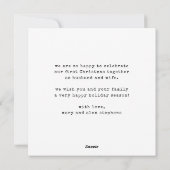 ミニマリスト タイプライター 幸せな結婚 写真カード シーズンカード (裏面)