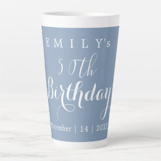 ミニマリスト タイポグラフィー 誕生日パーティーデザイン カフェラテマグ