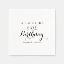 ミニマリスト タイポグラフィー 誕生日パーティーデザイン