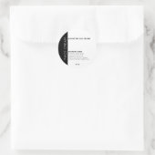 ミニマリスト タイポグラフィー 黒白 フェース クリーム ラウンドシール (バッグ)