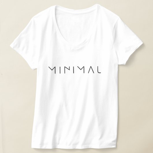 ミニマリスト タイポグラフィー Tシャツ (レイダウン)