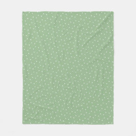 ミニマリスト ダスティセージ 小さな三角形  フリースブランケット