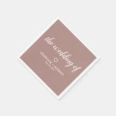 ミニマリスト・ダスティバラとホワイト結婚ズ スタンダードカクテルナプキン (角)