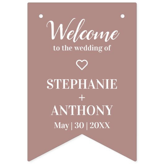 ミニマリスト・ダスティバラとホワイト結婚ズ バンティングフラッグ (第1の旗)